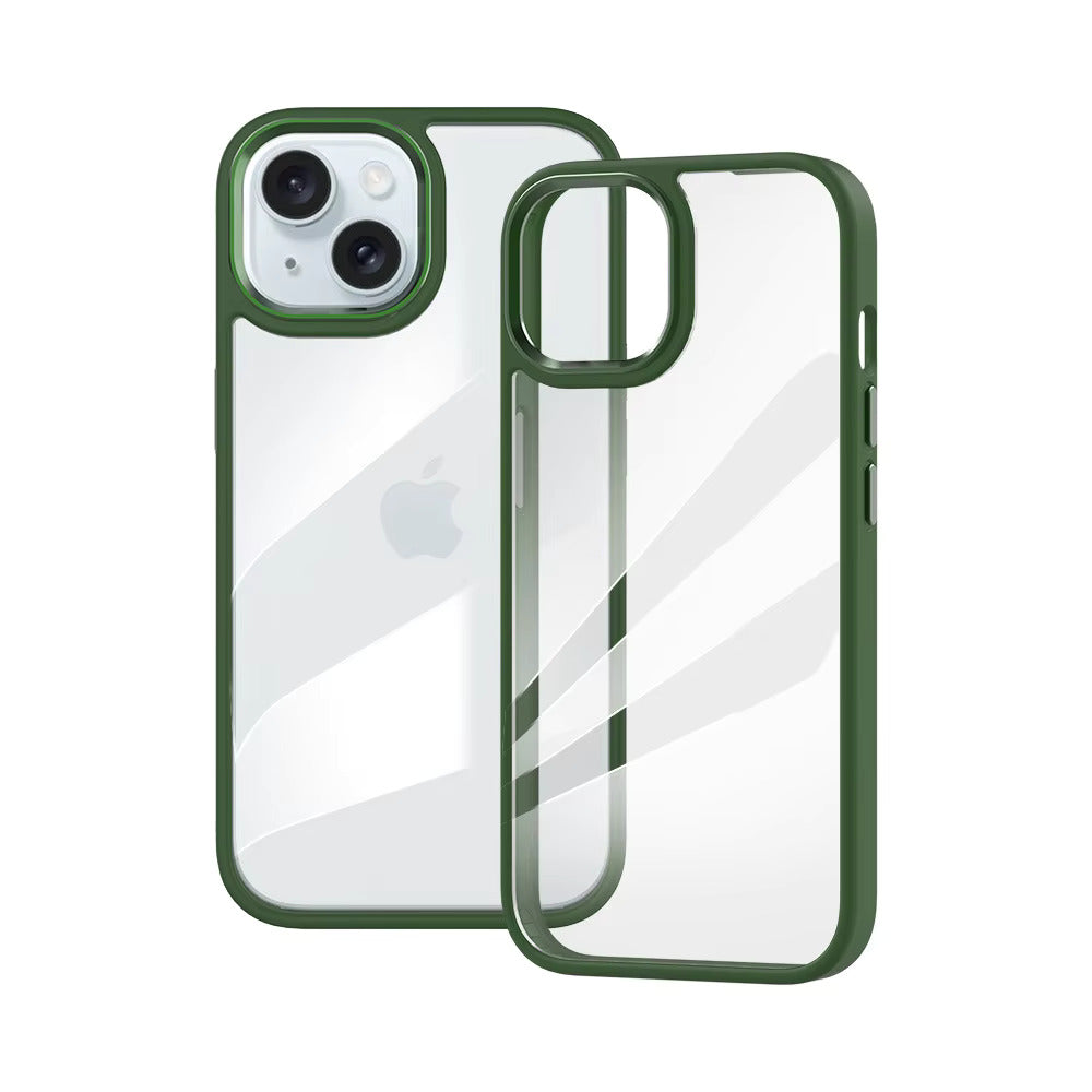 Luxury Metal Camera Frame Button Shockproof Case - iPhone