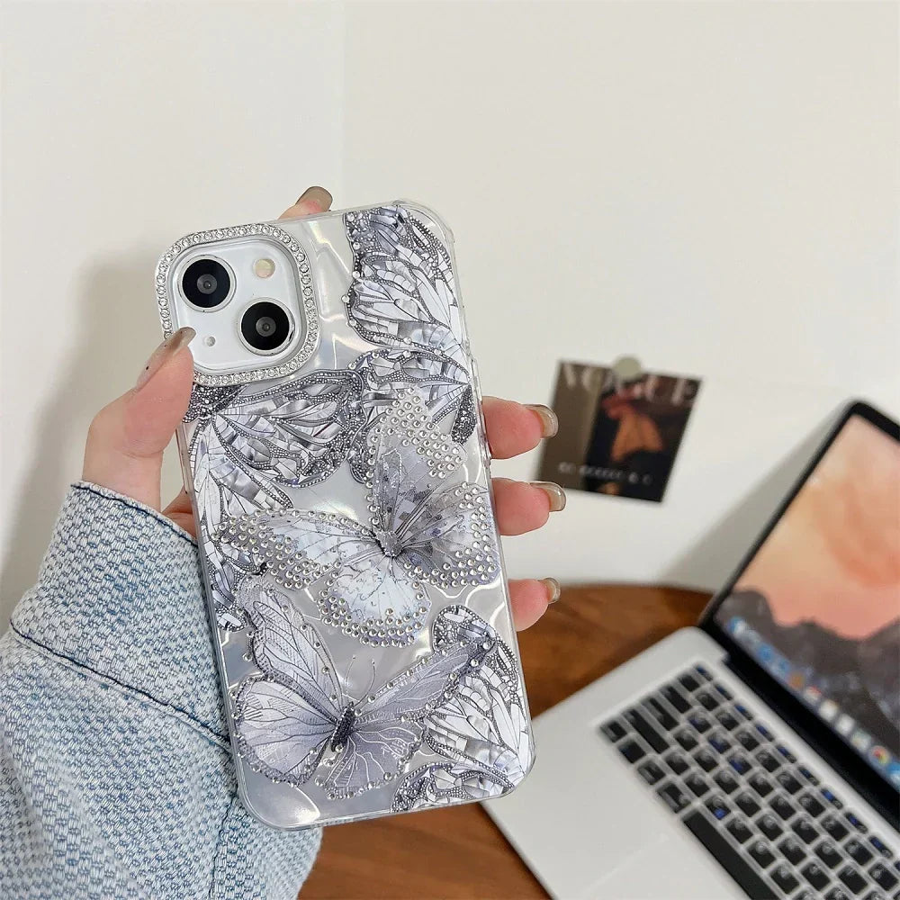 Elegance Diamond Butterfly Case - iPhone