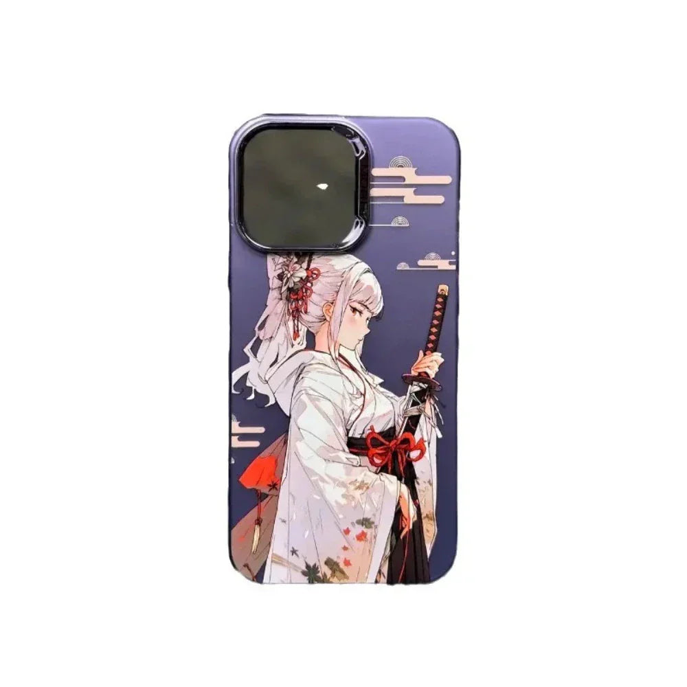 3D Miko White Hair Case - iPhone