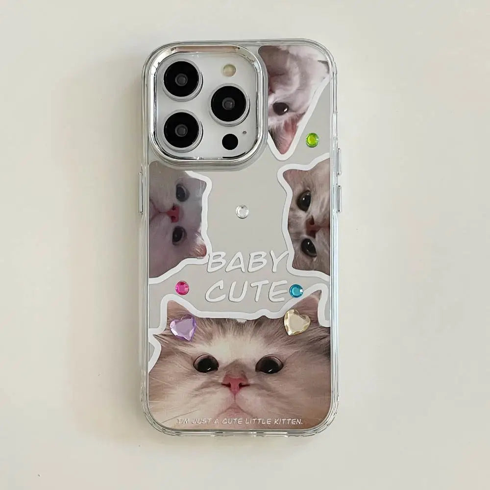 Cute Kitten Gem Sparkle Case - iPhone