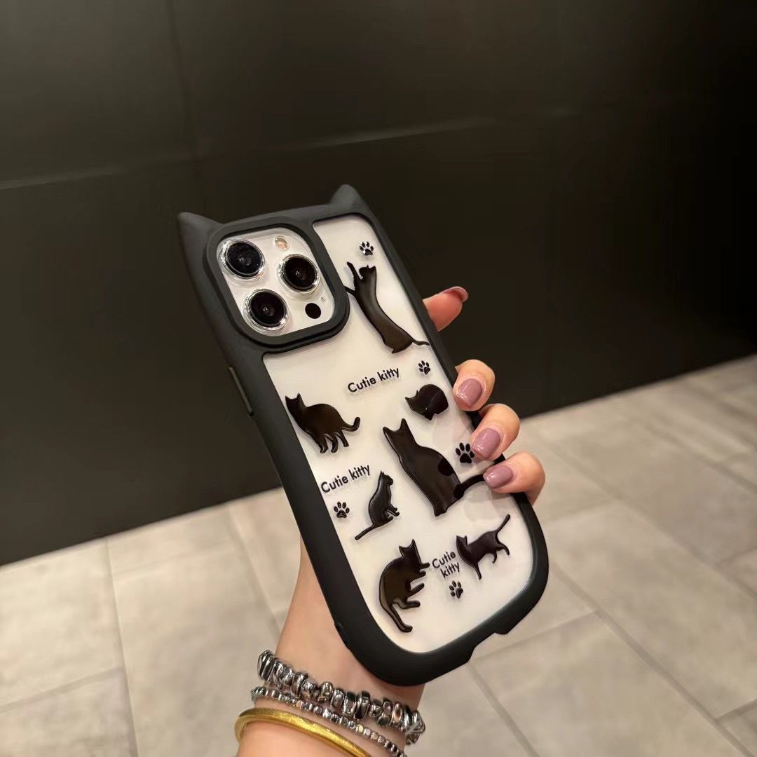 Black Cutie 🥰 Kitty 🐈⬛ Case - iPhone