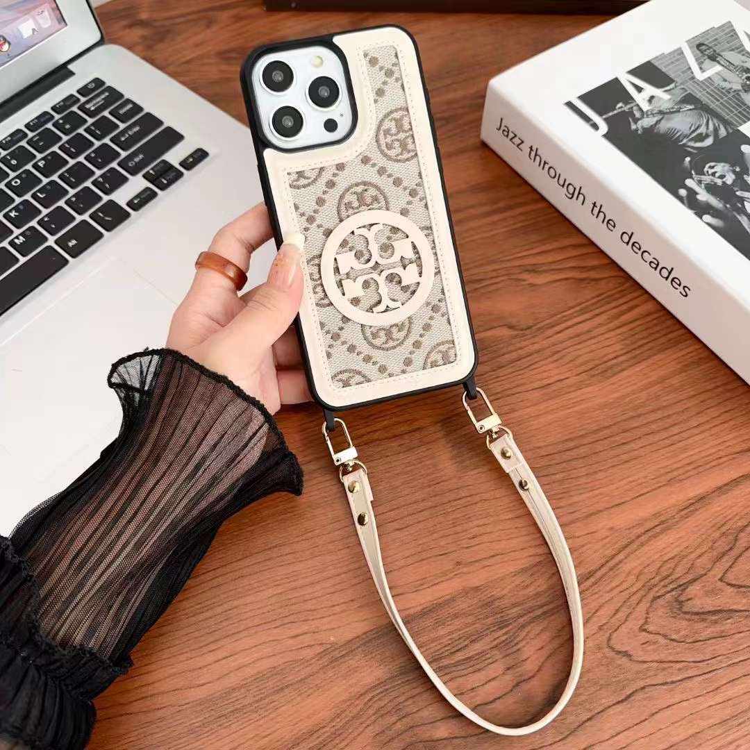 Luxe Embroidered Case with Detachable Strap - iPhone