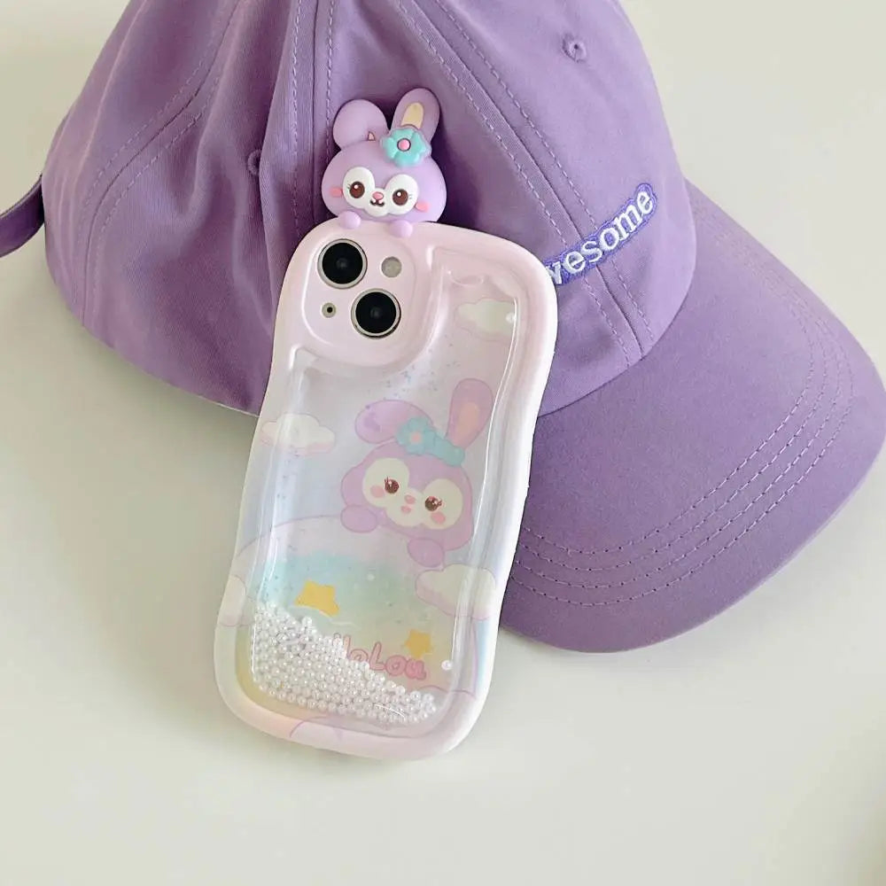 Bunny Falling Glitter Liquid Case - iPhone