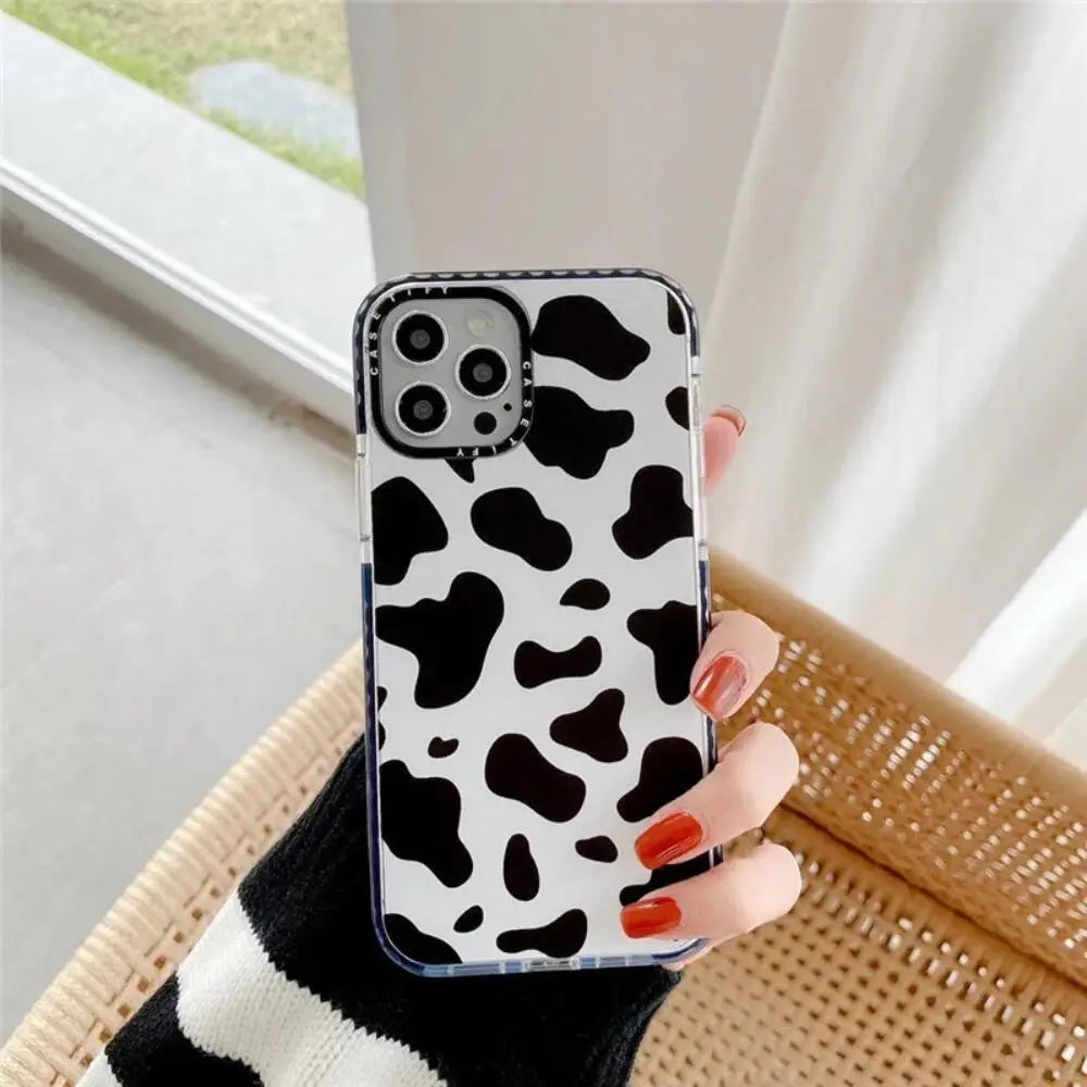 Silicon Cow Print Case - iPhone