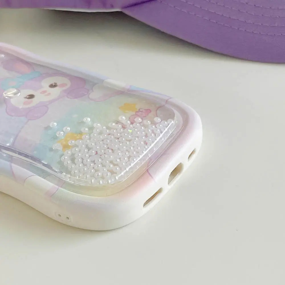 Bunny Falling Glitter Liquid Case - iPhone