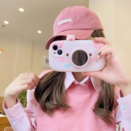 Charming Piggy Camera Phone Case - iPhone