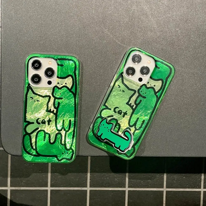 Cats Graffiti Stand Case - iPhone