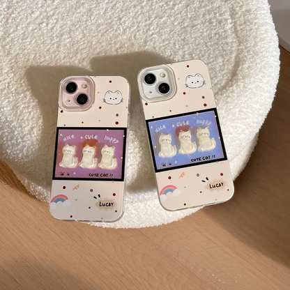 Holographic Cat Vibes Case - iPhone