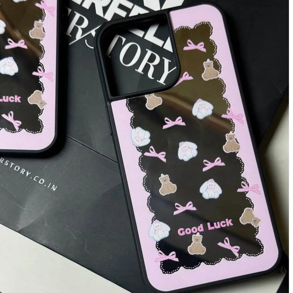 Mirror Teddy Bow Bliss Case - iPhone