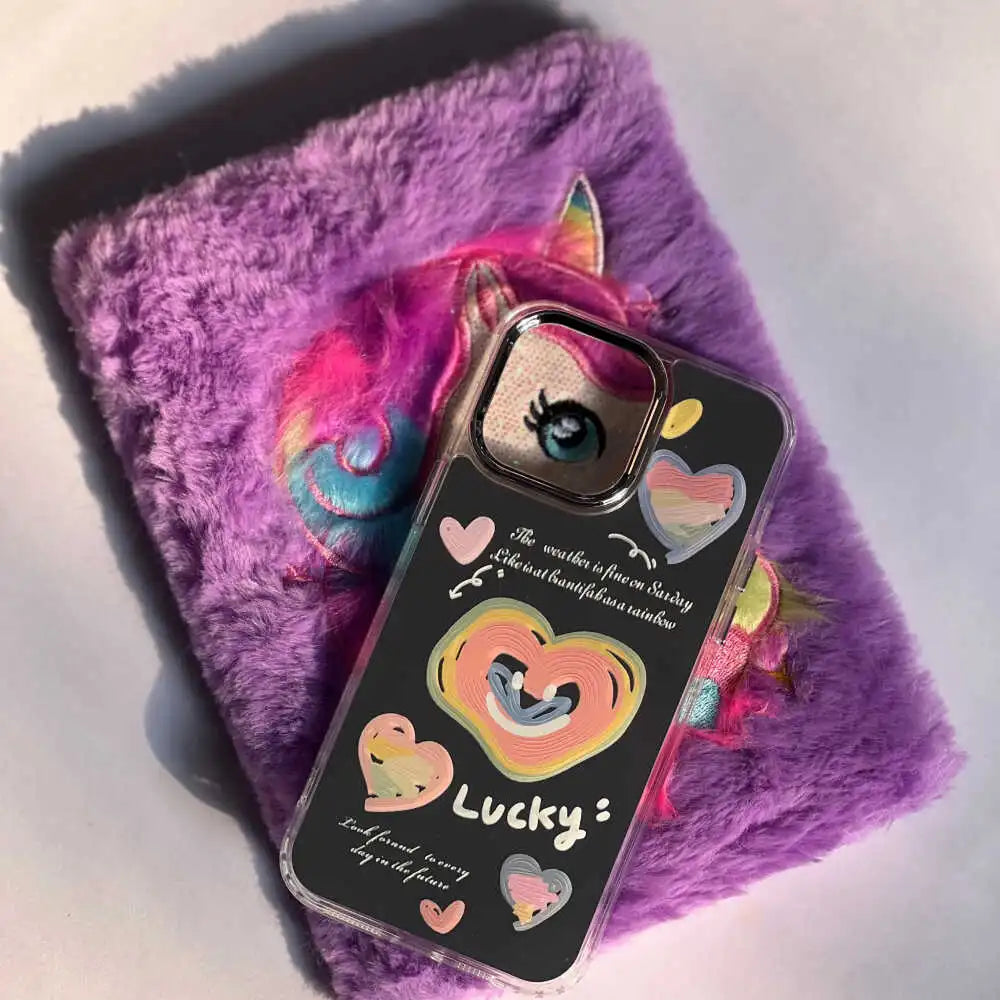 Smily Heart Mirror Case - iPhone