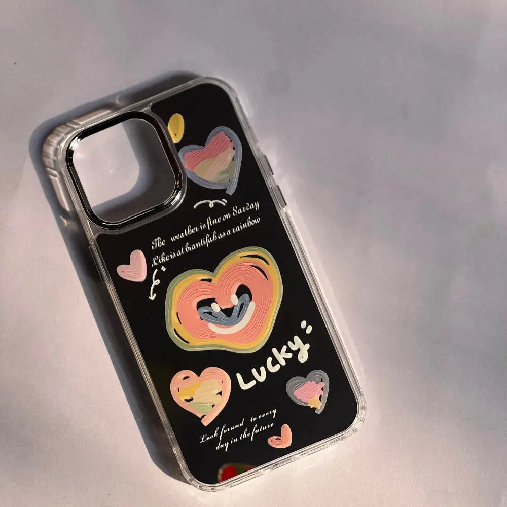 Smily Heart Mirror Case - iPhone