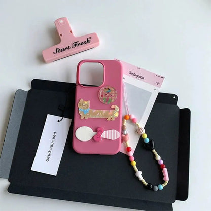 Puppy Love Case With Cute Pendant Charm - iPhone