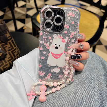 Cute Canine Companion Design With Pendant Charm - iPhone