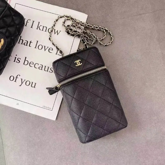 Luxury Brand CC Quilted Crossbody Mini Pouch With Lanyard- iPhone