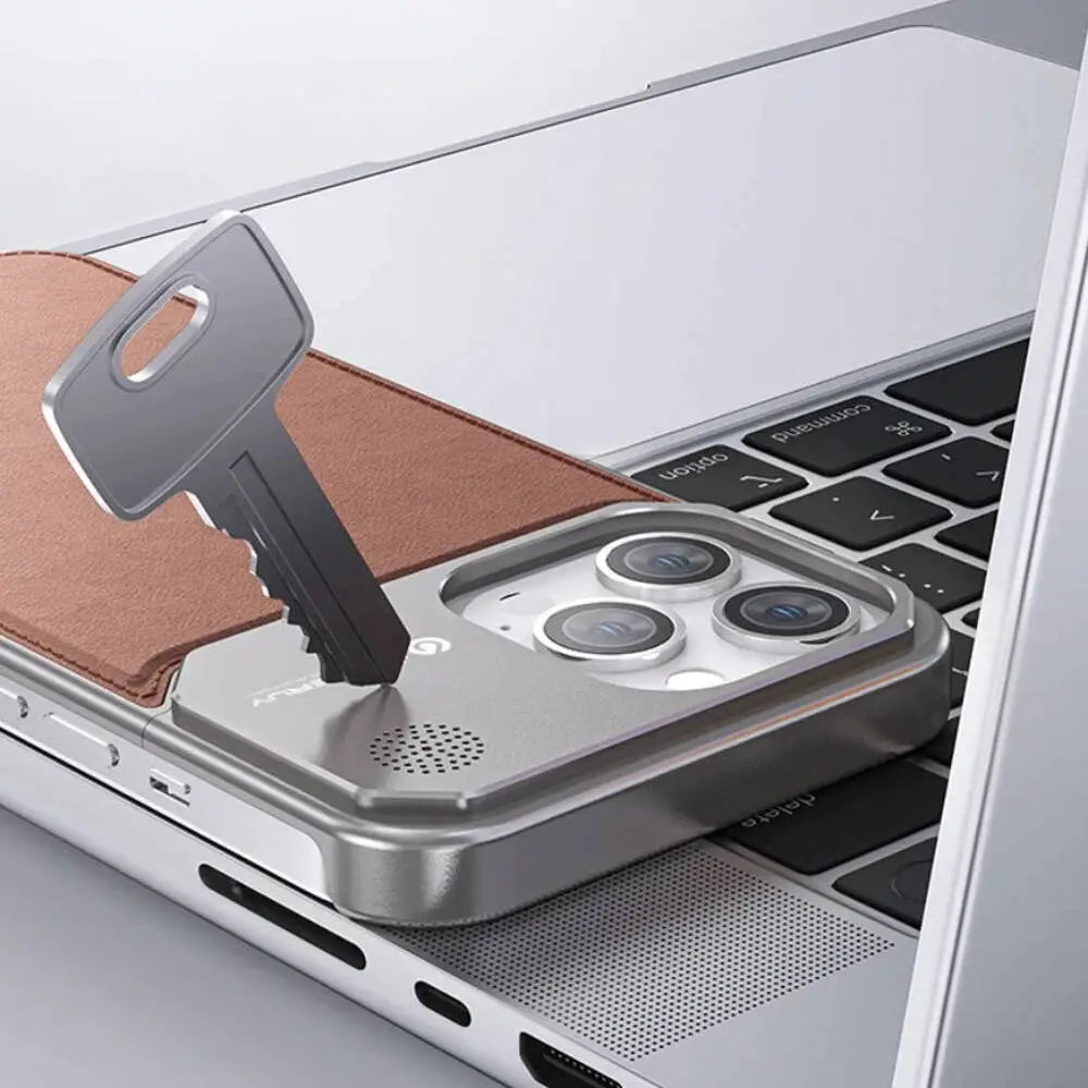 Premium Metallic Aeroflex Leather Case - iPhone