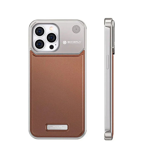 Premium Metallic Aeroflex Leather Case - iPhone