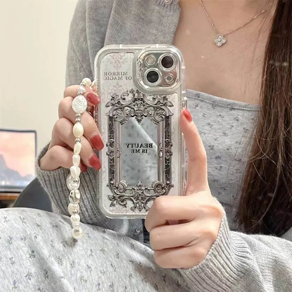 Mirror Case with Pendant Charm - iPhone