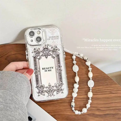 Mirror Case with Pendant Charm - iPhone