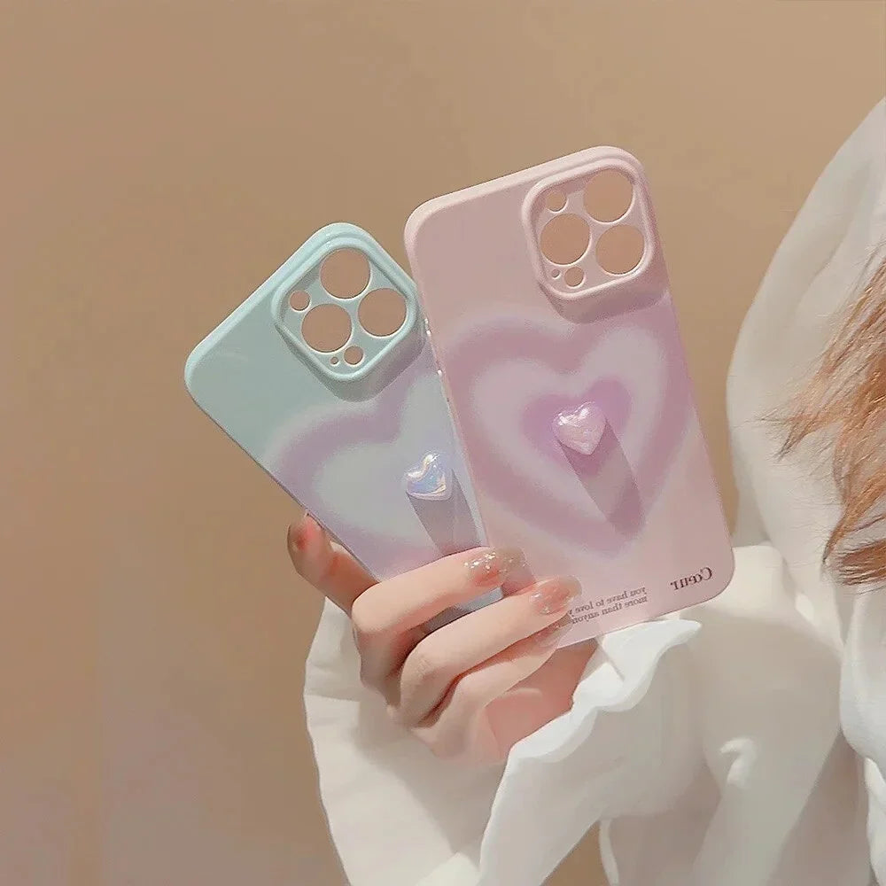 Gradient Luxury Heart Phone Case - iPhone
