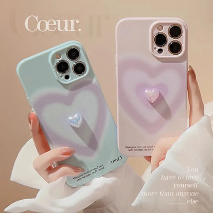 Gradient Luxury Heart Phone Case - iPhone