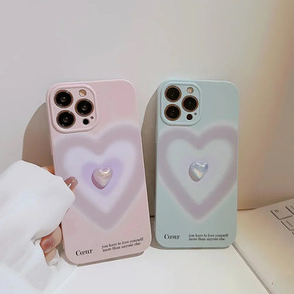 Gradient Luxury Heart Phone Case - iPhone