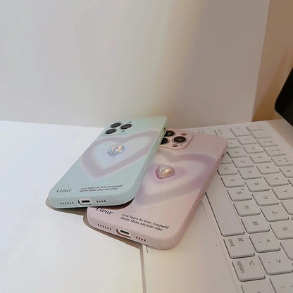 Gradient Luxury Heart Phone Case - iPhone