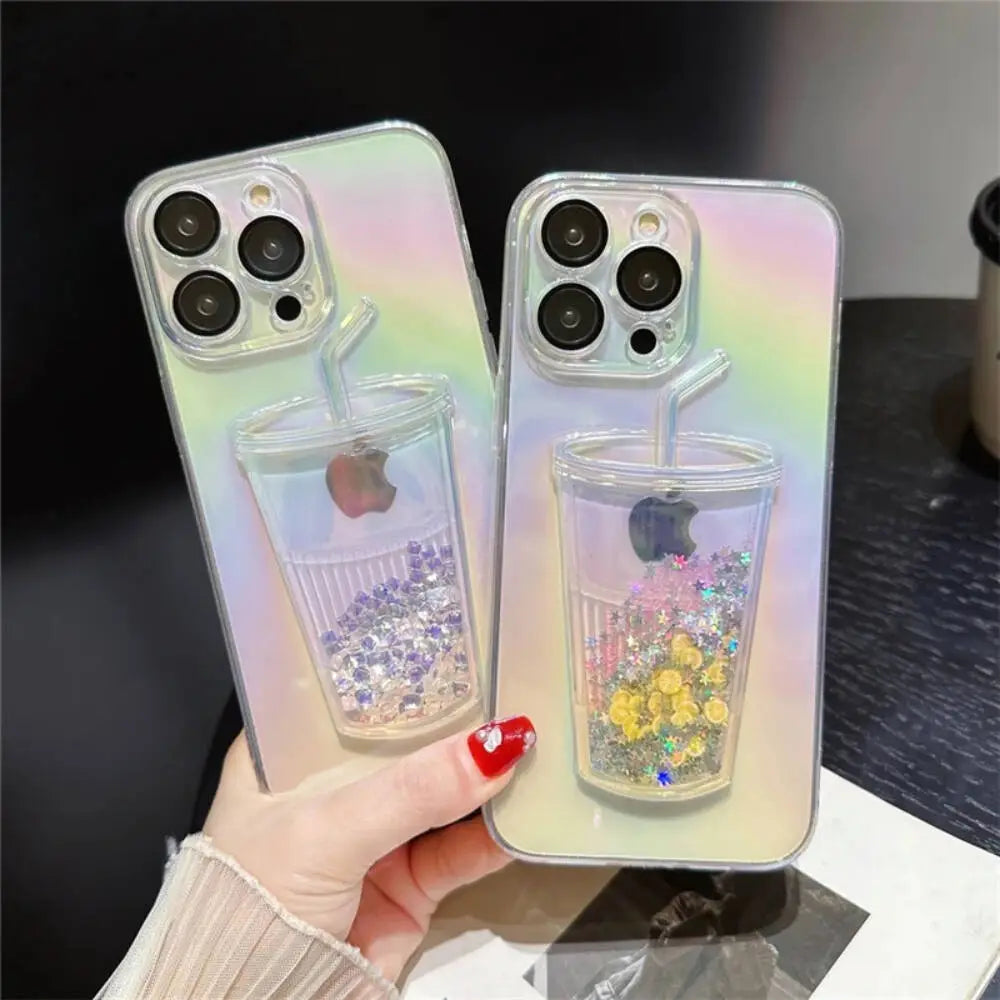 Sprinkle Glass Holographic Diamonds Case - iPhone