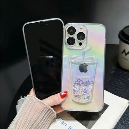Sprinkle Glass Holographic Diamonds Case - iPhone