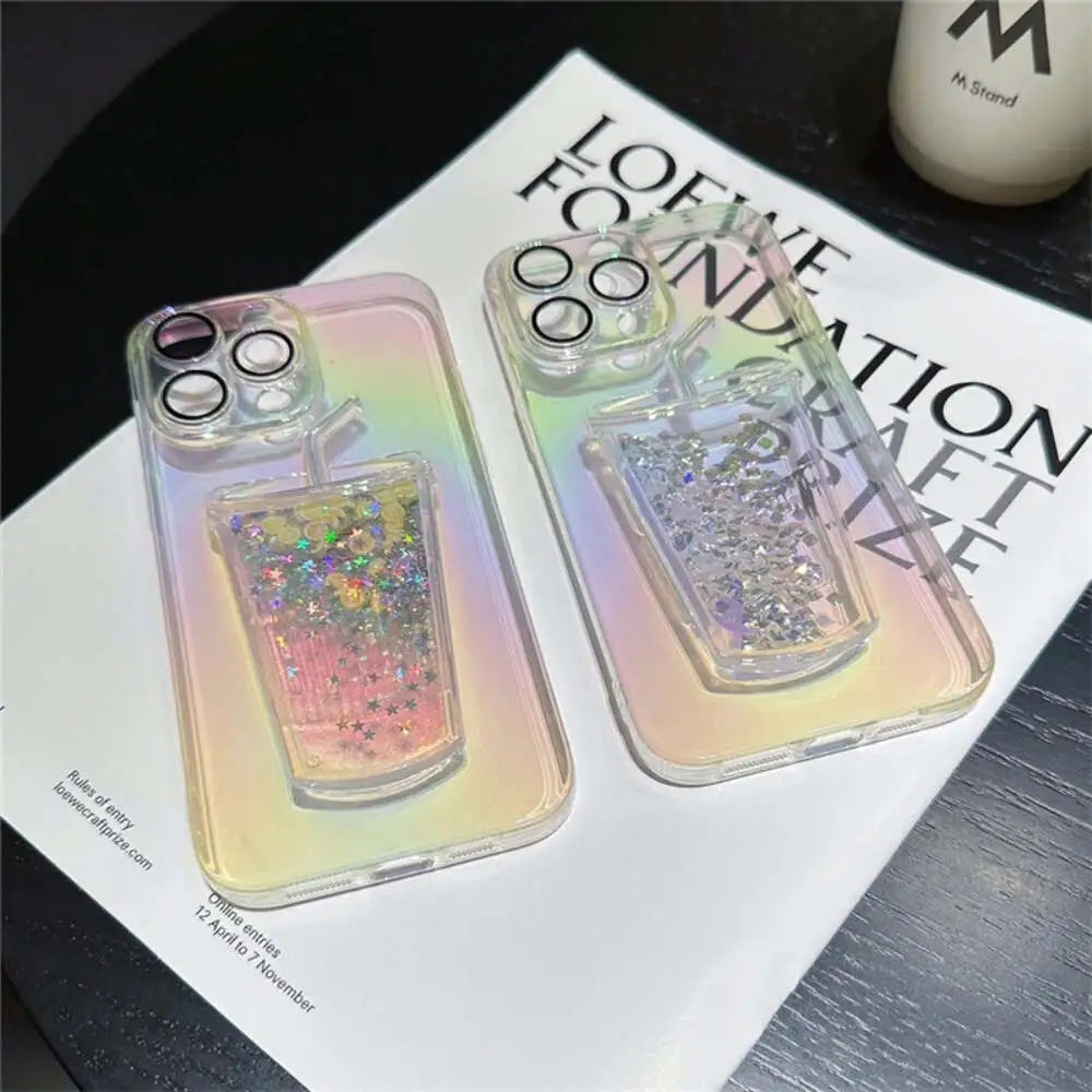 Sprinkle Glass Holographic Diamonds Case - iPhone