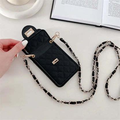 Leather Purse Wallet Case With Hanging - iPhone