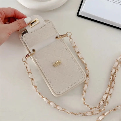 Leather Purse Wallet Case With Hanging - iPhone
