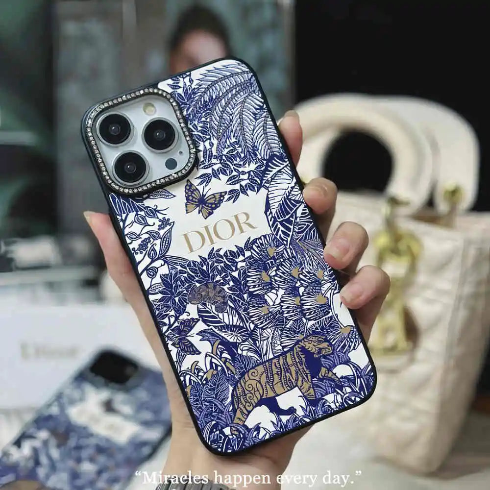 Luxury Brand CD Case With Diamond Chrome - iPhone