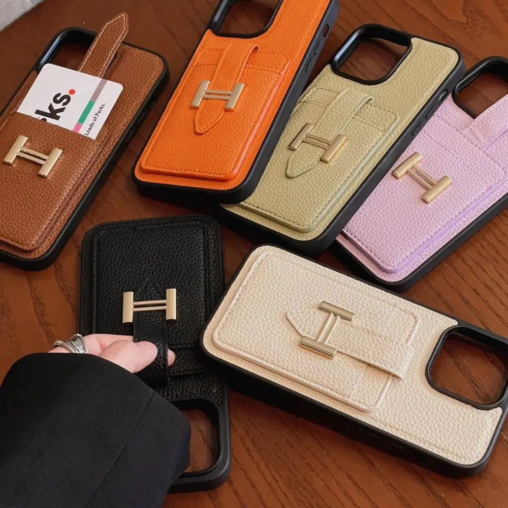 Luxury Brand Card Wallet Case (H) - iPhone