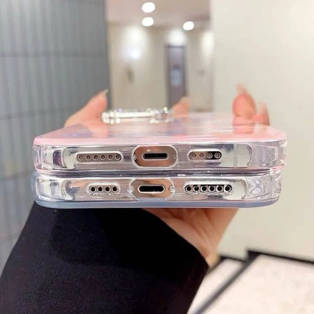 Holographic Cat Funny Case With Camera Rings - iPhone