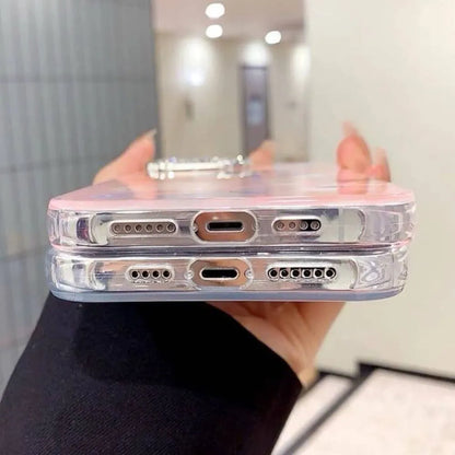 Holographic Cat Funny Case With Camera Rings - iPhone