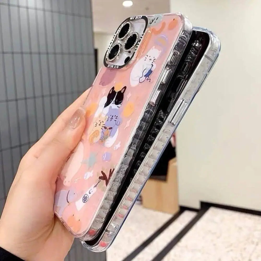 Holographic Cat Funny Case With Camera Rings - iPhone