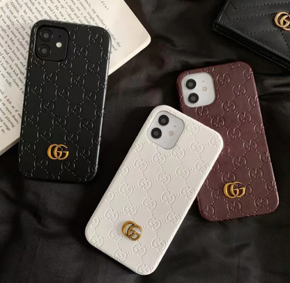 Luxury GG Inspired Embossed Case - iPhone