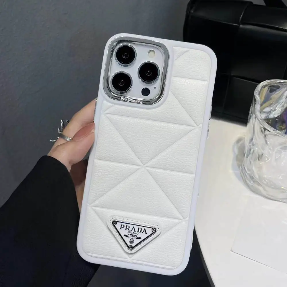 Splendid Leather Brand Case With Camera Chrome Prad*  - iPhone