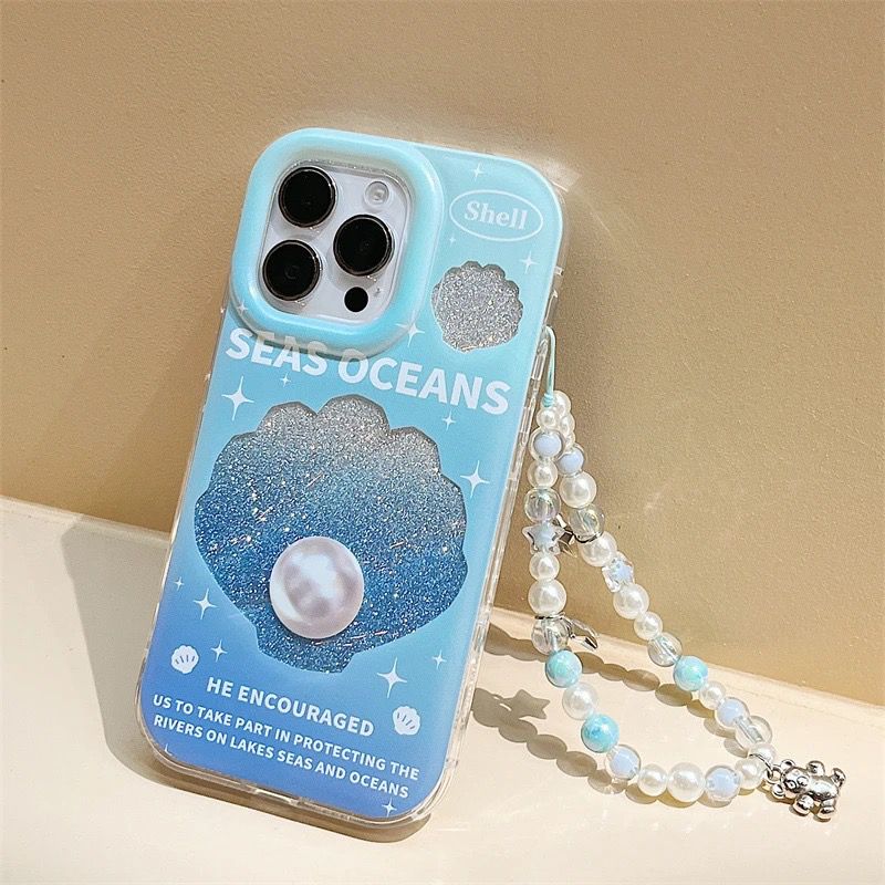 Ocean Blue Sea Diamond Case with Charm  - iPhone