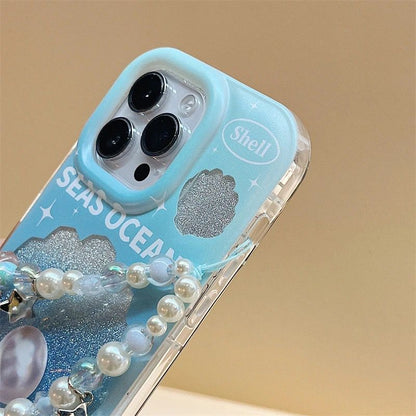 Ocean Blue Sea Diamond Case with Charm  - iPhone