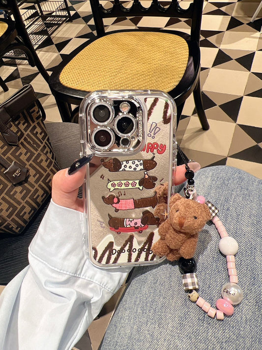 Charming Dodo Dog Design With Cute Pendant Charm - iPhone