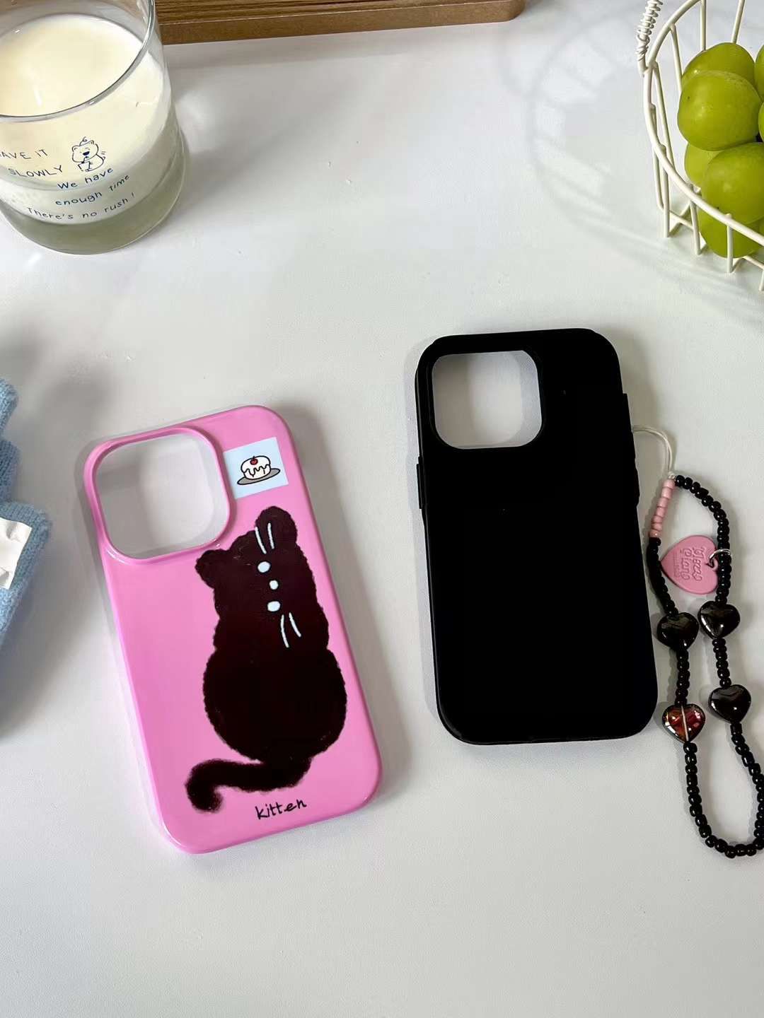 Squee with Delight Cute Pink Kitty Case With Charm - iPhone