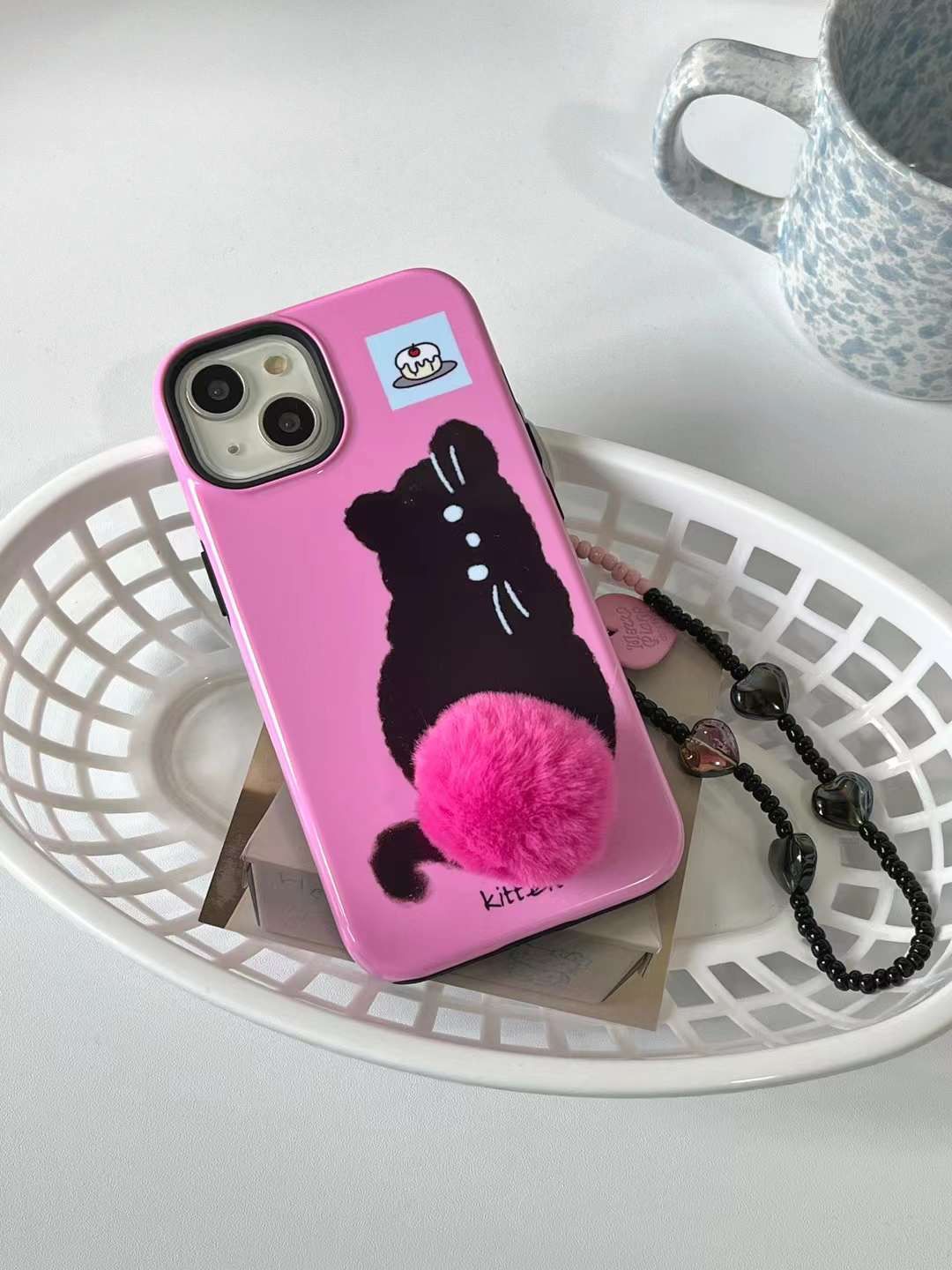 Squee with Delight Cute Pink Kitty Case With Charm - iPhone