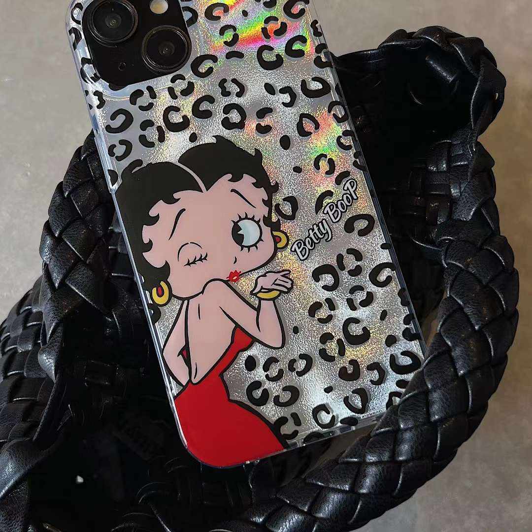 Betty Retro Glam boop Leopard Case - iPhone