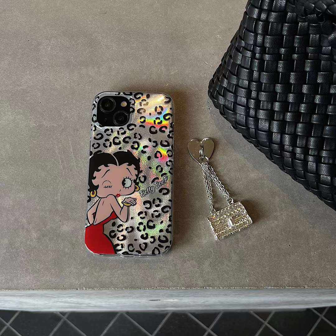 Betty Retro Glam boop Leopard Case - iPhone