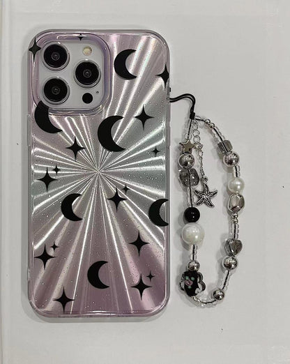 Moon Glow Holo With Charm - iPhone