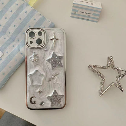 3D Cosmic Titanium Star Case - iPhone