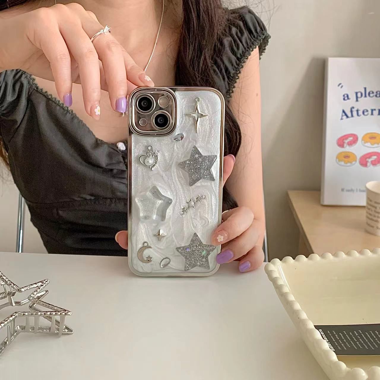 3D Cosmic Titanium Star Case - iPhone