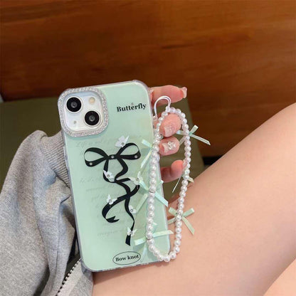 Pearl Butterfly Case With Charm - iPhone