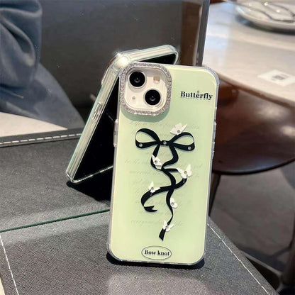 Pearl Butterfly Case With Charm - iPhone